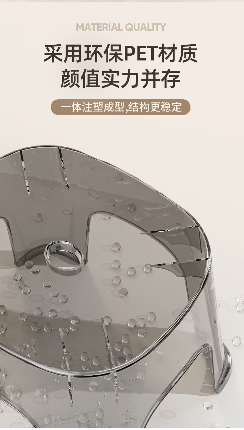 简约透明小凳子家用矮凳客厅茶几儿童换鞋凳加厚小型椅子塑料板凳详情7