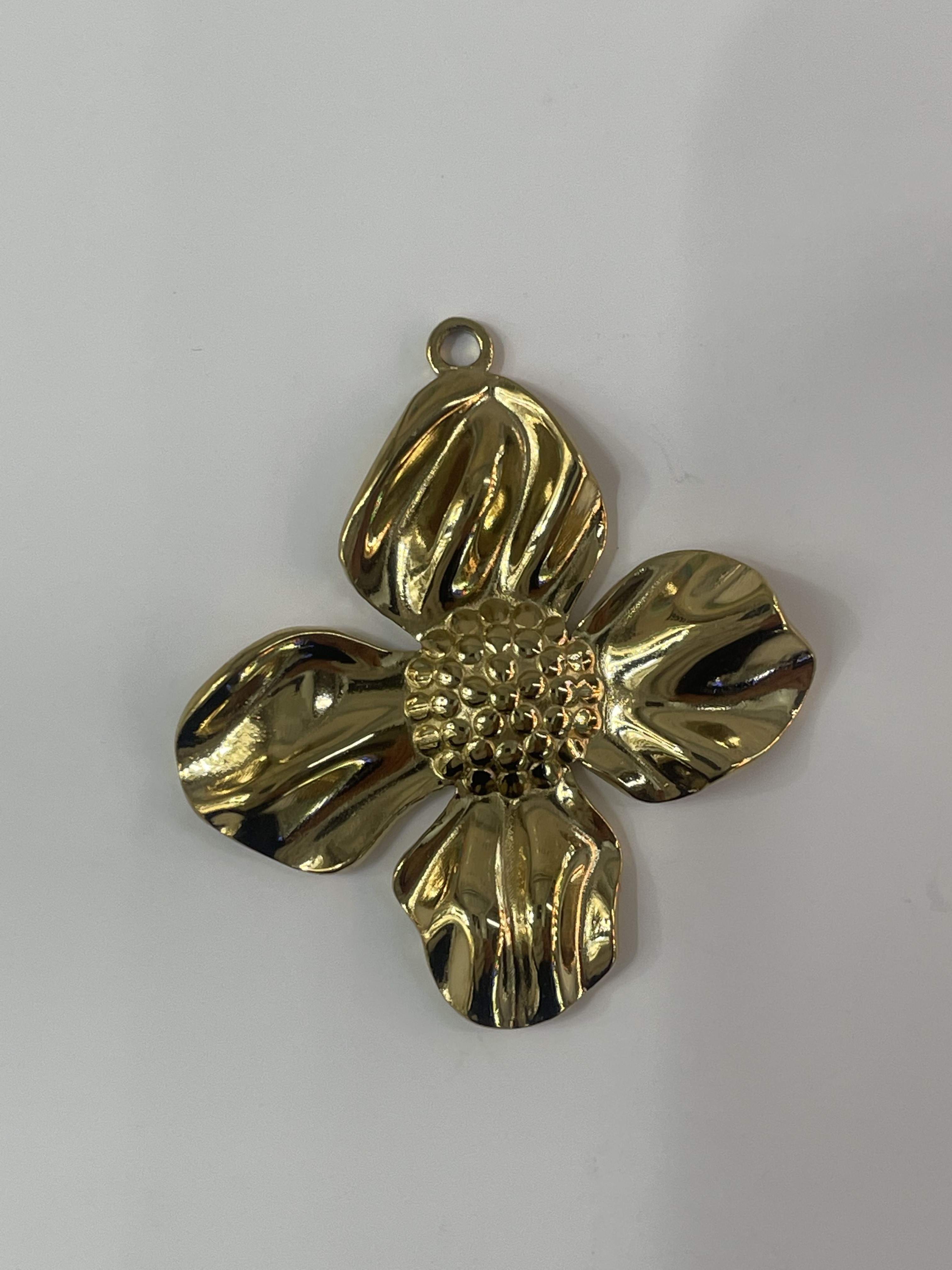 Cross-border European and American retro stainless steel hydraulic sunflower diy gold-plated jewelry sunflower accessories for women