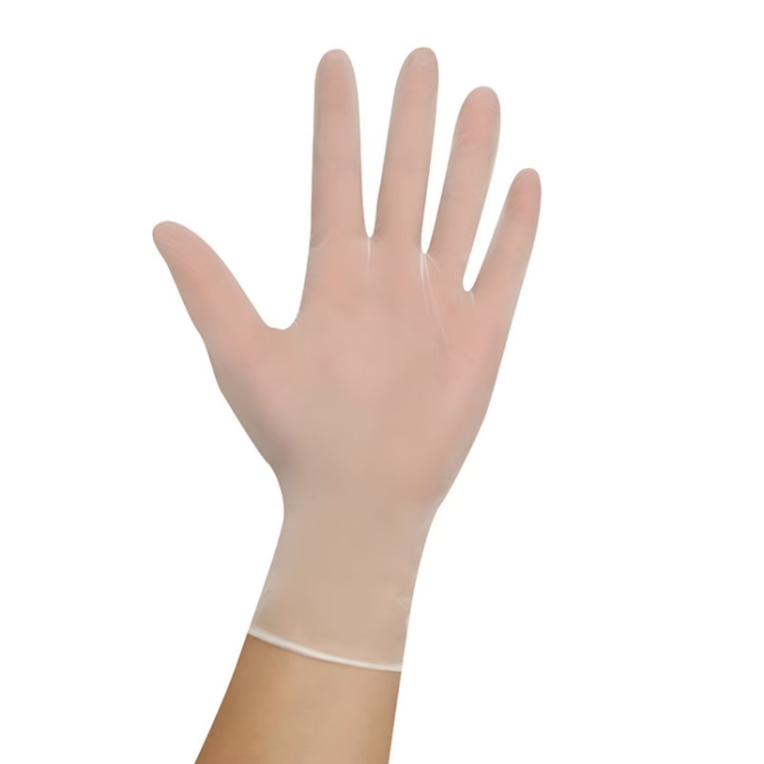 Wholesale of 100 disposable transparent PVC gloves in boxes
