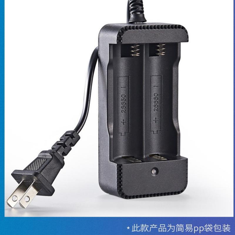 充电器双槽充 18650双充带线快充 3.7V4.2V强光手电筒充电器 