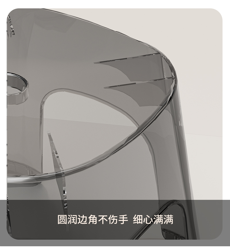 简约透明小凳子家用矮凳客厅茶几儿童换鞋凳加厚小型椅子塑料板凳详情9