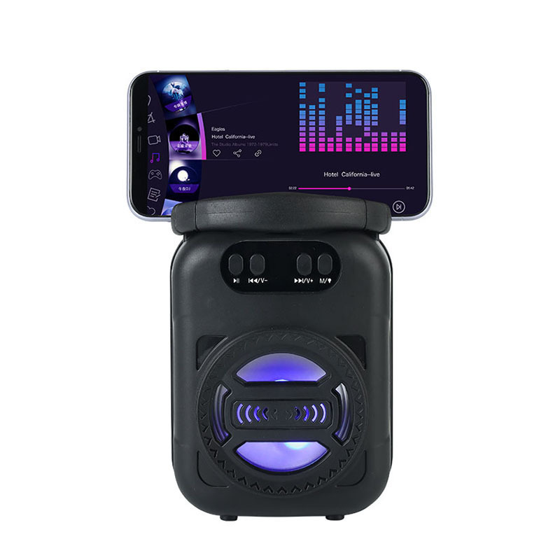 定制户外桌面通用音箱 蓝牙小音箱插卡U盘收音机话筒唱歌无线音响