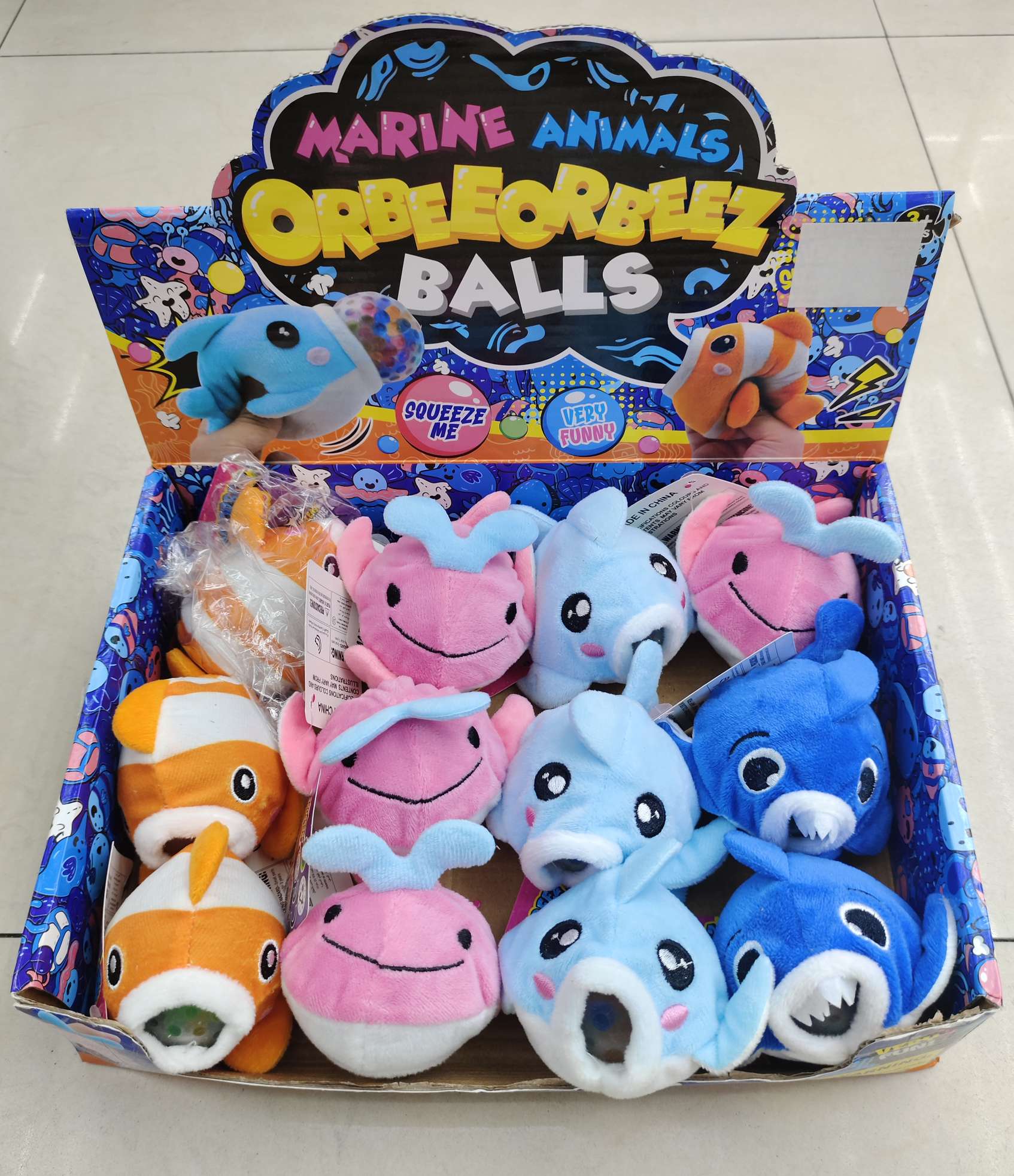 Children's plush stress-relieving pearl pinching toys, monster series, Ocean series, animal series detail image 3