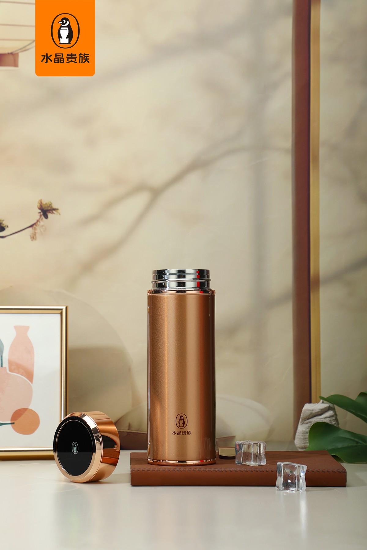 【水晶贵族新品季】🎉🎉
J-5005号真空商务杯
高级色彩，华丽又低调
316L内底，饮水更安全
锌合金杯盖底座详情图3