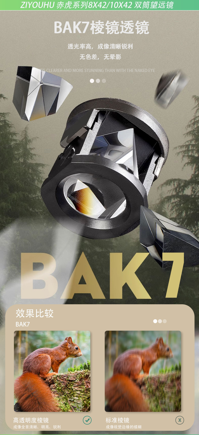 ZIYOUHU 赤虎10X42D8X42D望远镜高倍超高清日夜两用户外找蜂专业级双筒夜视镜 pic 23