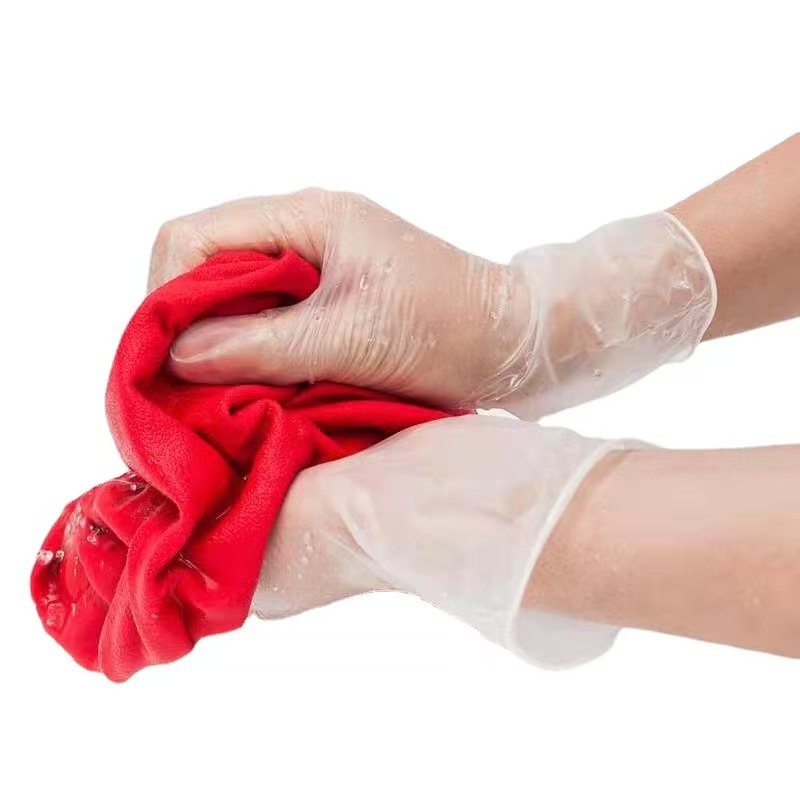 Wholesale of 100 disposable transparent PVC gloves in boxes Specification image