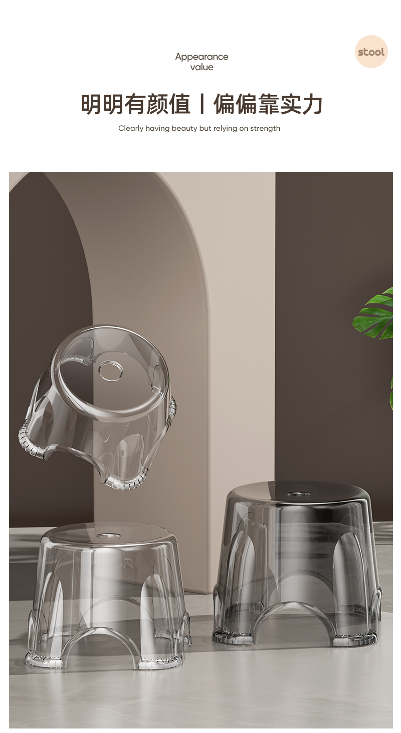 小凳子家用塑料矮凳防滑结实耐用客厅茶几凳儿童洗澡凳板凳浴室凳详情2