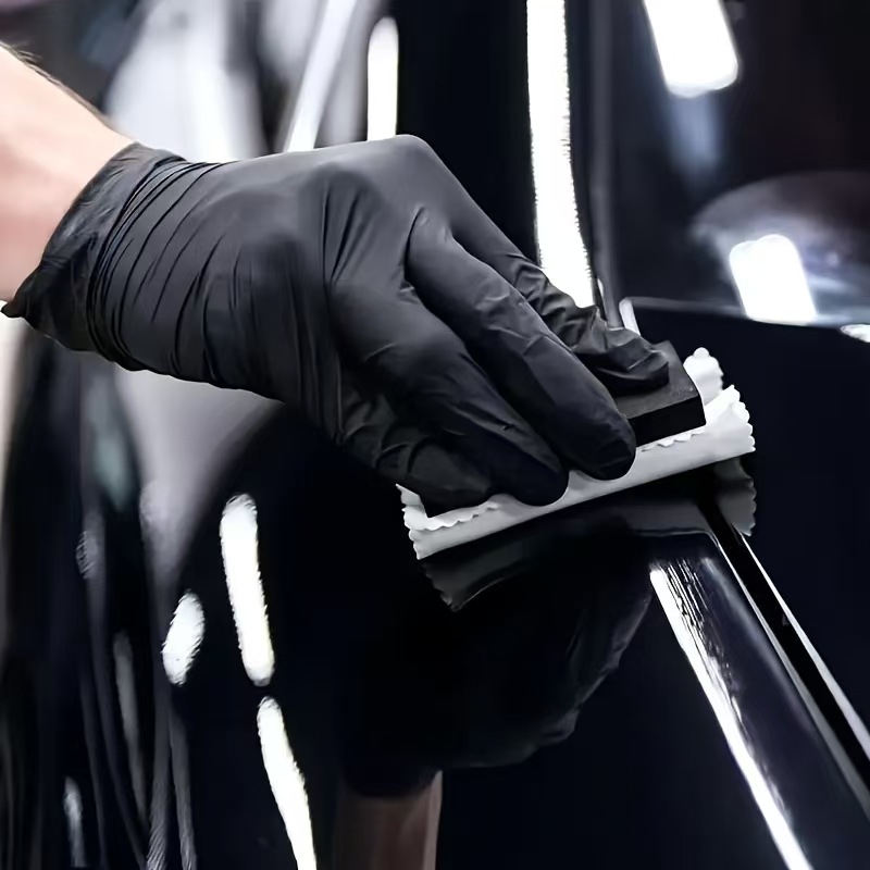 Wholesale disposable composite gloves in black size, 100 pieces in total details Picture