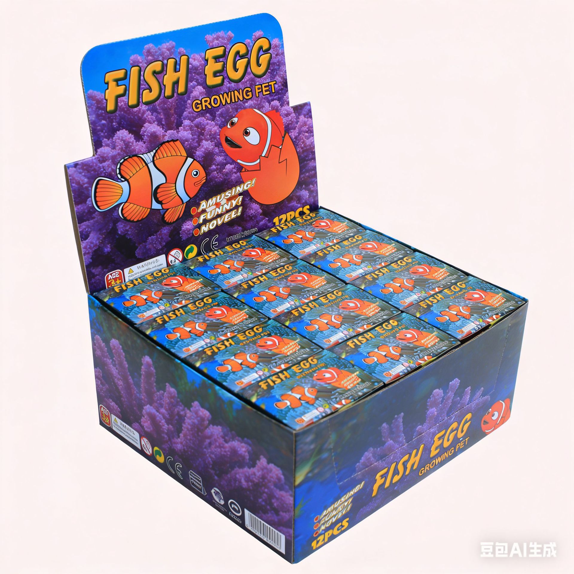 YW 鸿卓 海底小丑鱼孵化蛋 Fish Egg 儿童新奇泡水成长玩具批发