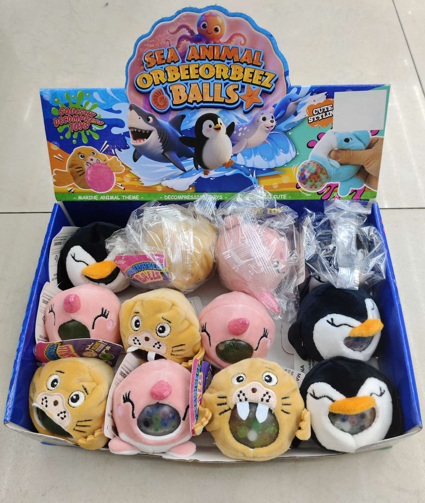 Children's plush stress-relieving pearl pinching toys, monster series, Ocean series, animal series detail image 10