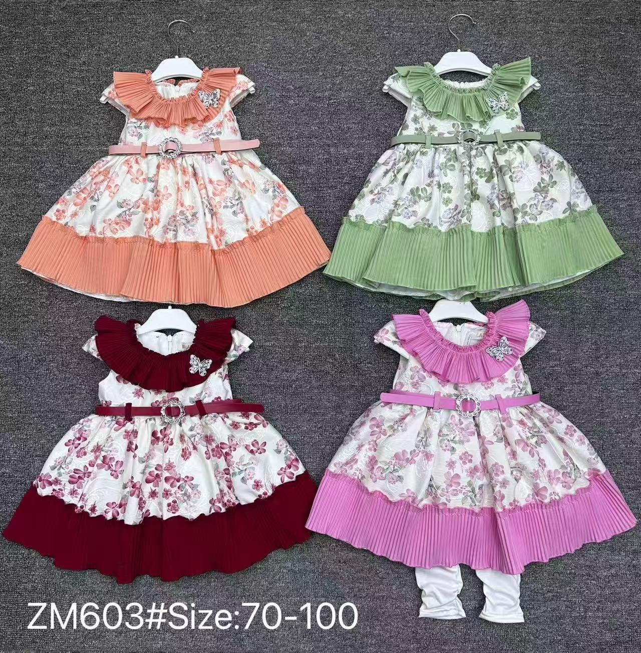 Sweet and cool children's clothing for young girls, chiffon dress, birthday supplies for Spring and Summer