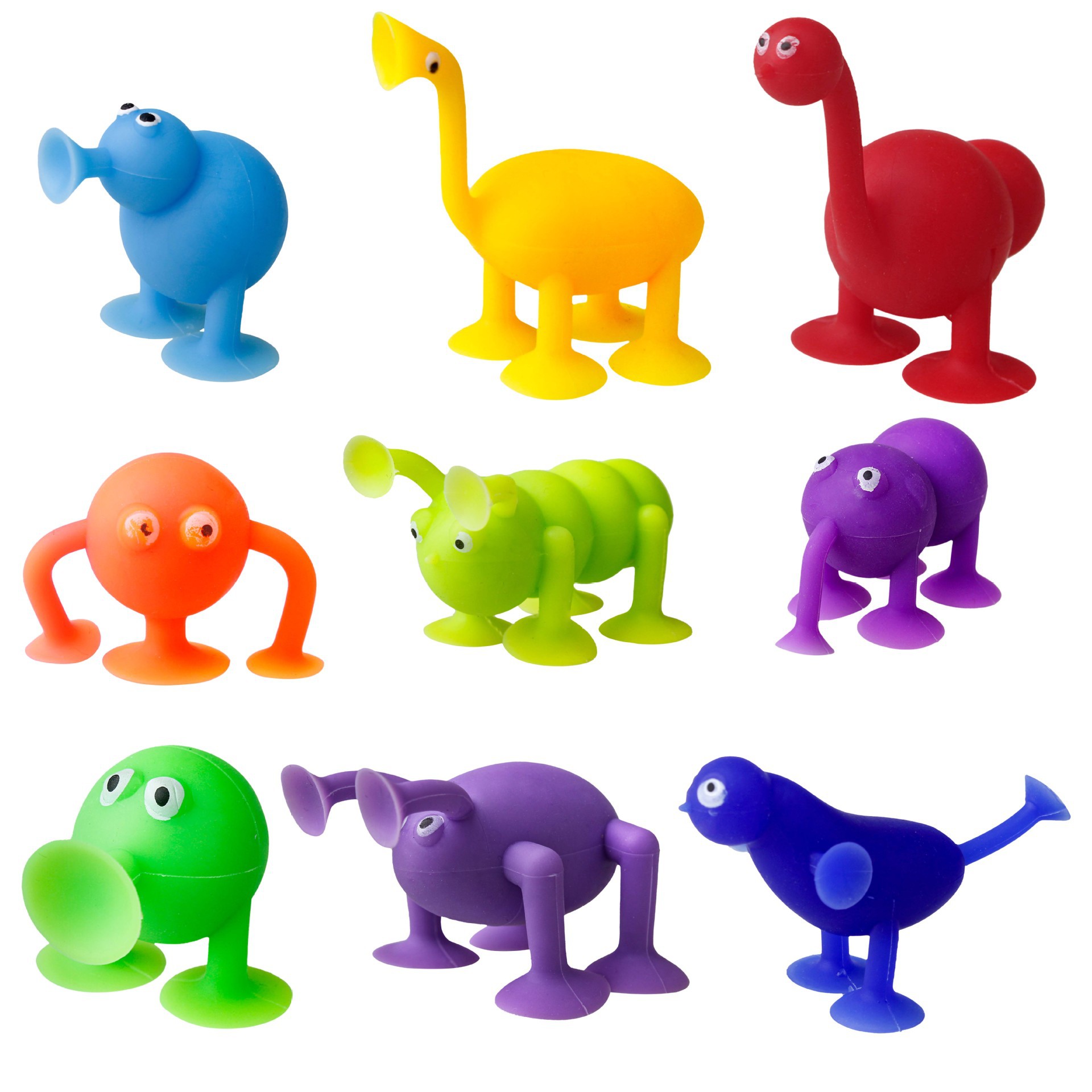 Children's educational toys, DIY building blocks, soft rubber building blocks, bathroom suction cups, water play toys, animal series mixed styles detail image 6