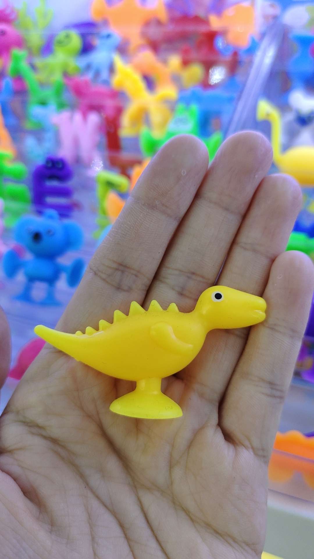 Children's exercise and intelligence DIY soft rubber building blocks bathroom suction cup building blocks Dinosaur series Specification image