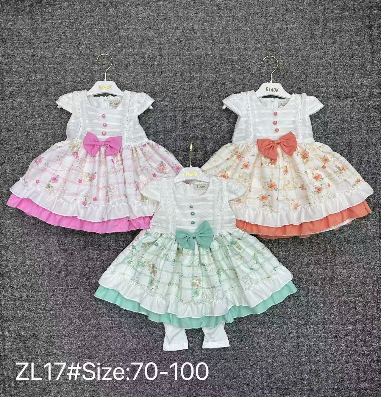 Sweet and cool children's clothing, three-color gauze dress for young girls, birthday supplies, baby clothes