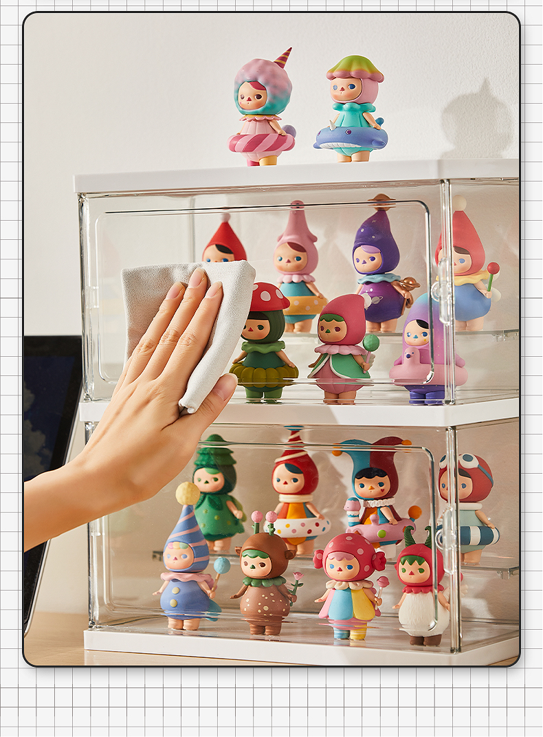 盲盒收纳展示架亚克力透明手办摆件展示柜适用于泡泡玛特展示盒子详情13