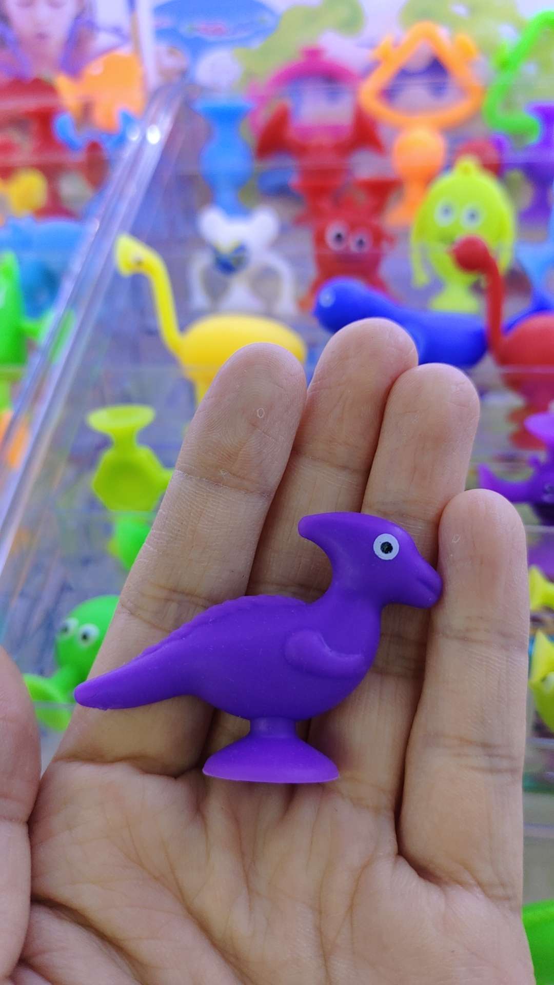 Children's exercise and intelligence DIY soft rubber building blocks bathroom suction cup building blocks Dinosaur series Item Picture