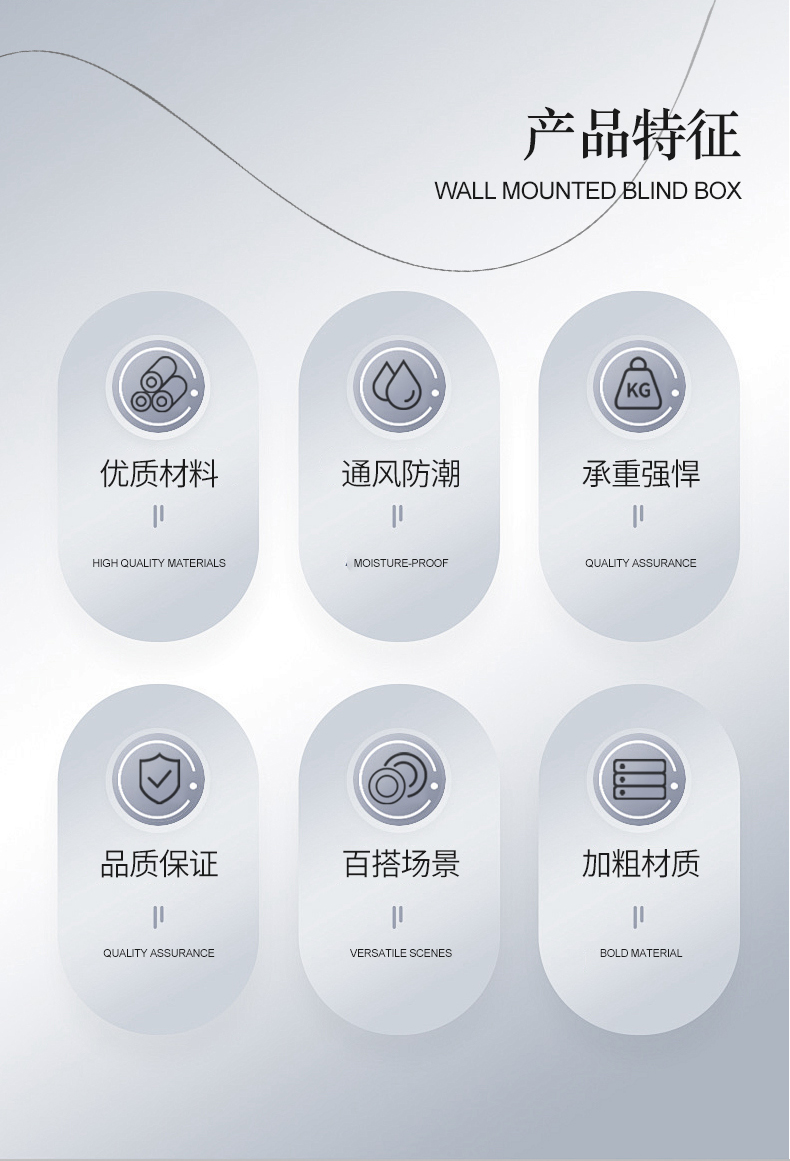 盲盒收纳展示架壁挂式泡泡马特展示盒陈列挂墙上置物架透明手办柜详情2