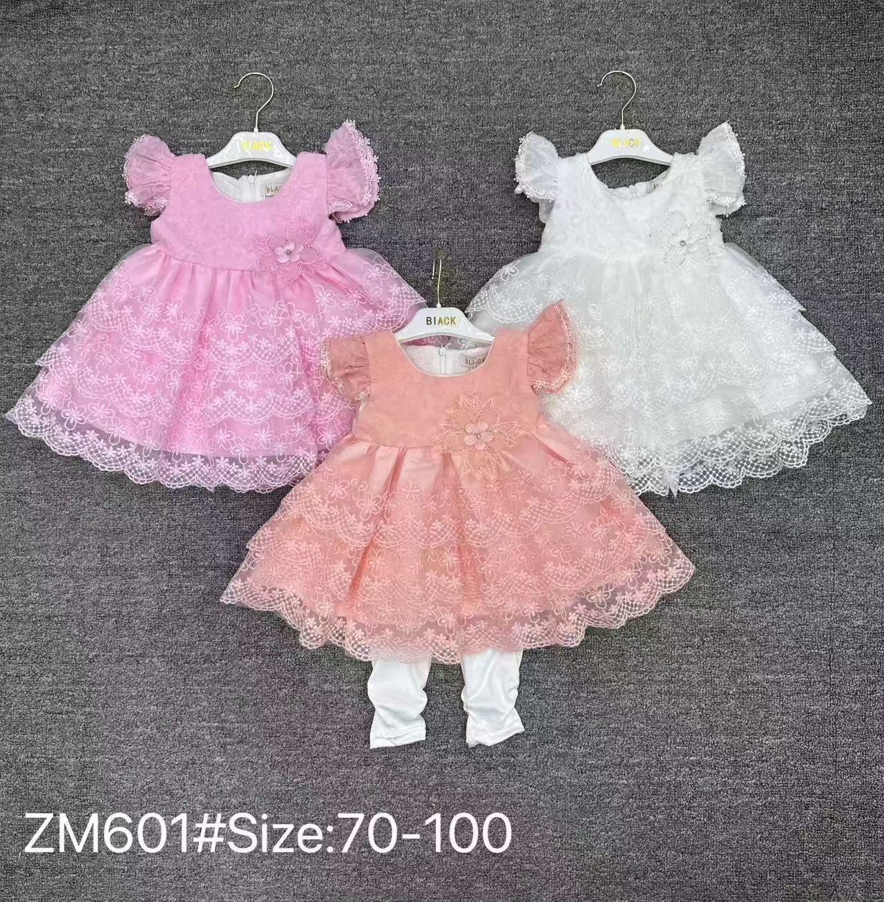 Sweet and cool children's clothing, three-color gauze dress for young girls, birthday supplies, baby clothes details Picture
