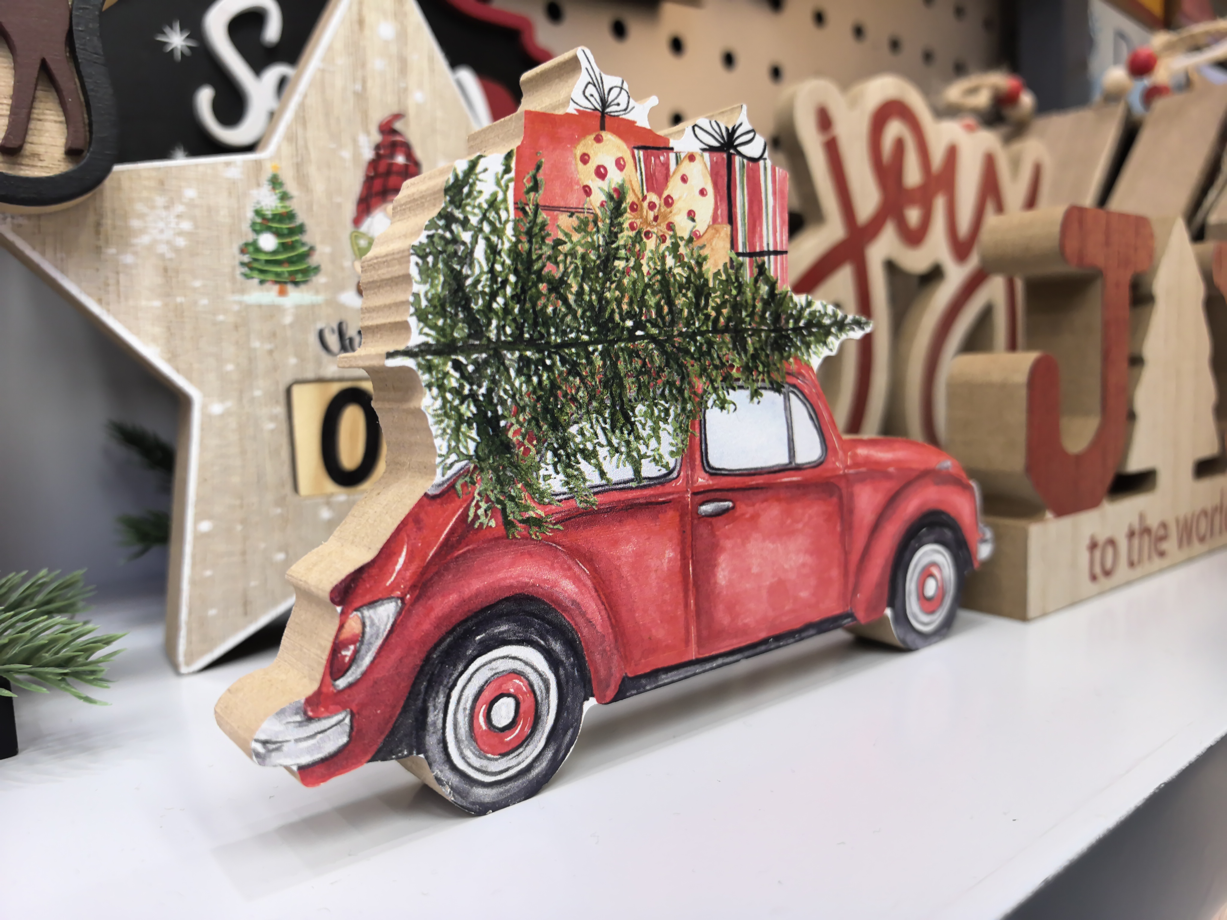 工艺术品  木质工艺品 圣诞节 礼物盒车子 热卖款 优势款 木质摆件木制品产品图