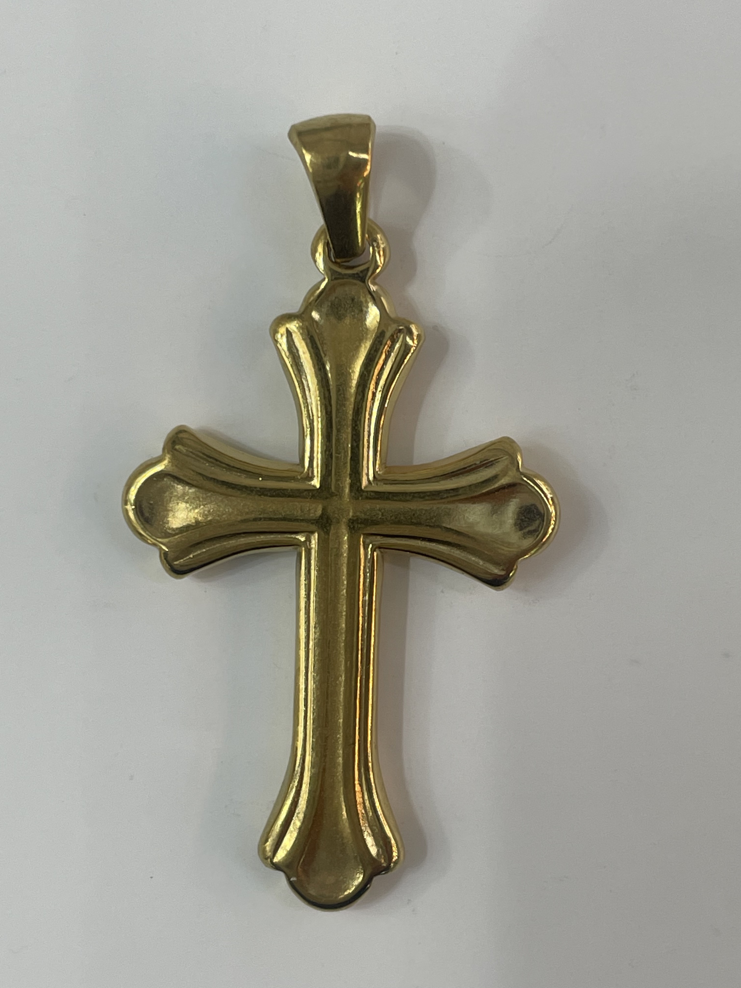 Golden cross Taoist supplies, Buddhist supplies, Holy grail cross stainless steel jewelry accessories