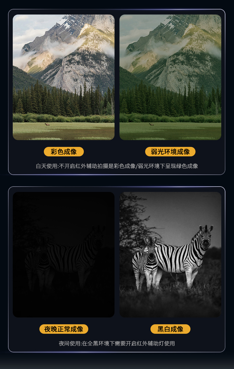 自由虎红外数码夜视仪全黑高清单筒头盔测距瞄准WIFI多功能拍照录 pic 14