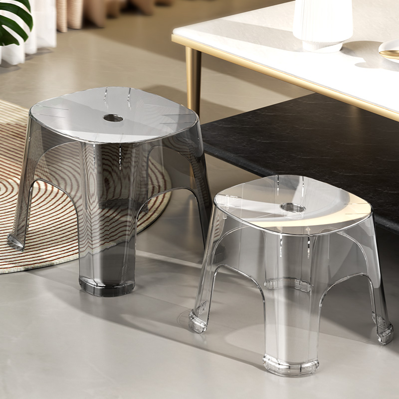 简约透明小凳子家用矮凳客厅茶几儿童换鞋凳加厚小型椅子塑料板凳