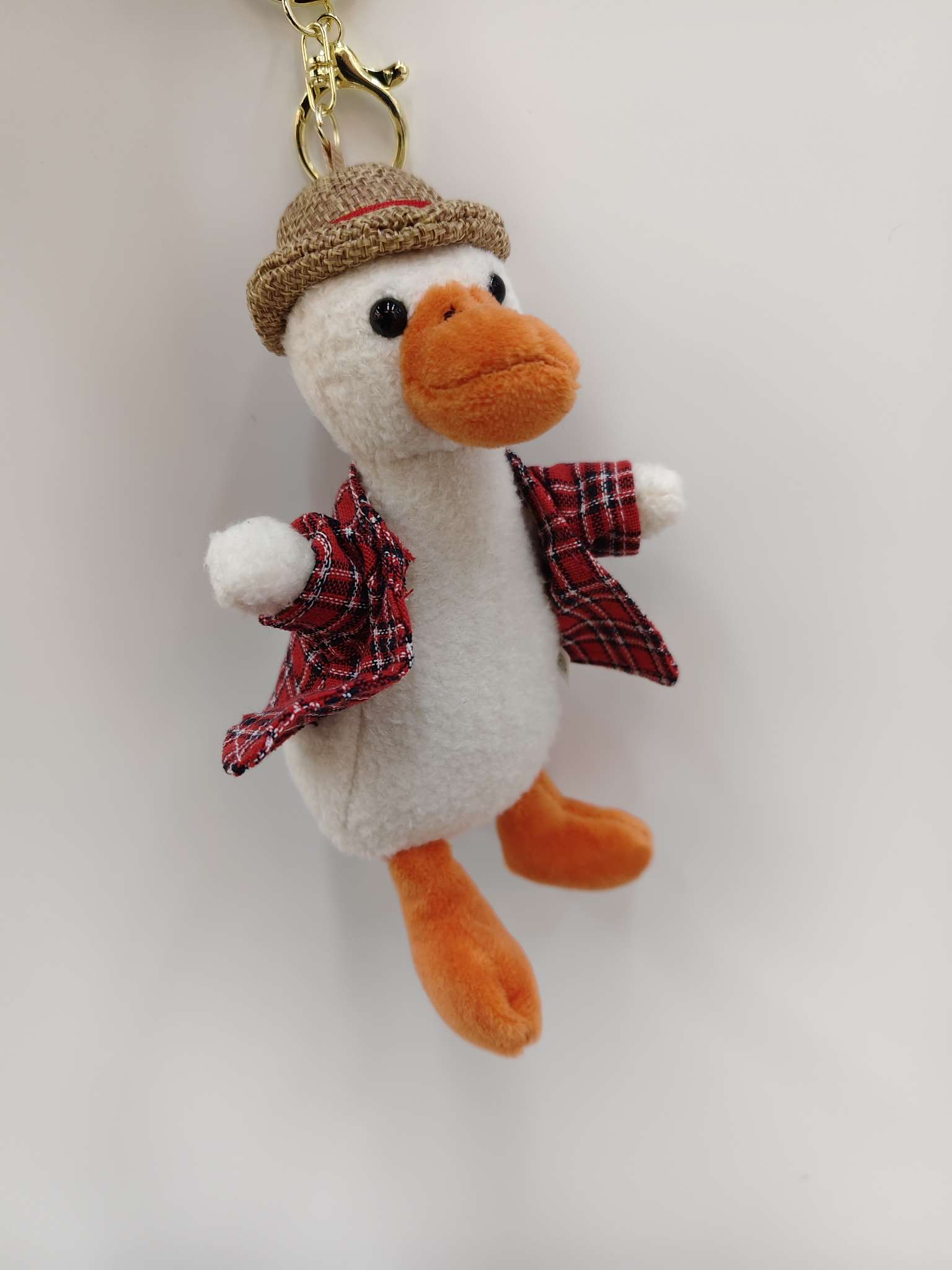 穿衣鸭挂件钥匙扣，背挂