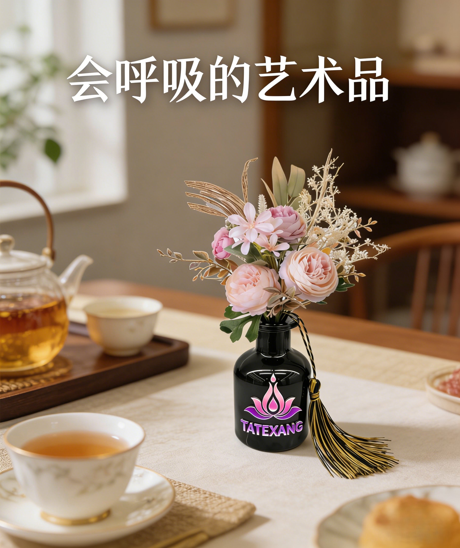 Creative simulation flower aromatherapy, hotel decoration flower design, wedding home decoration ornaments, perfume and fragrance 200ML Specification image