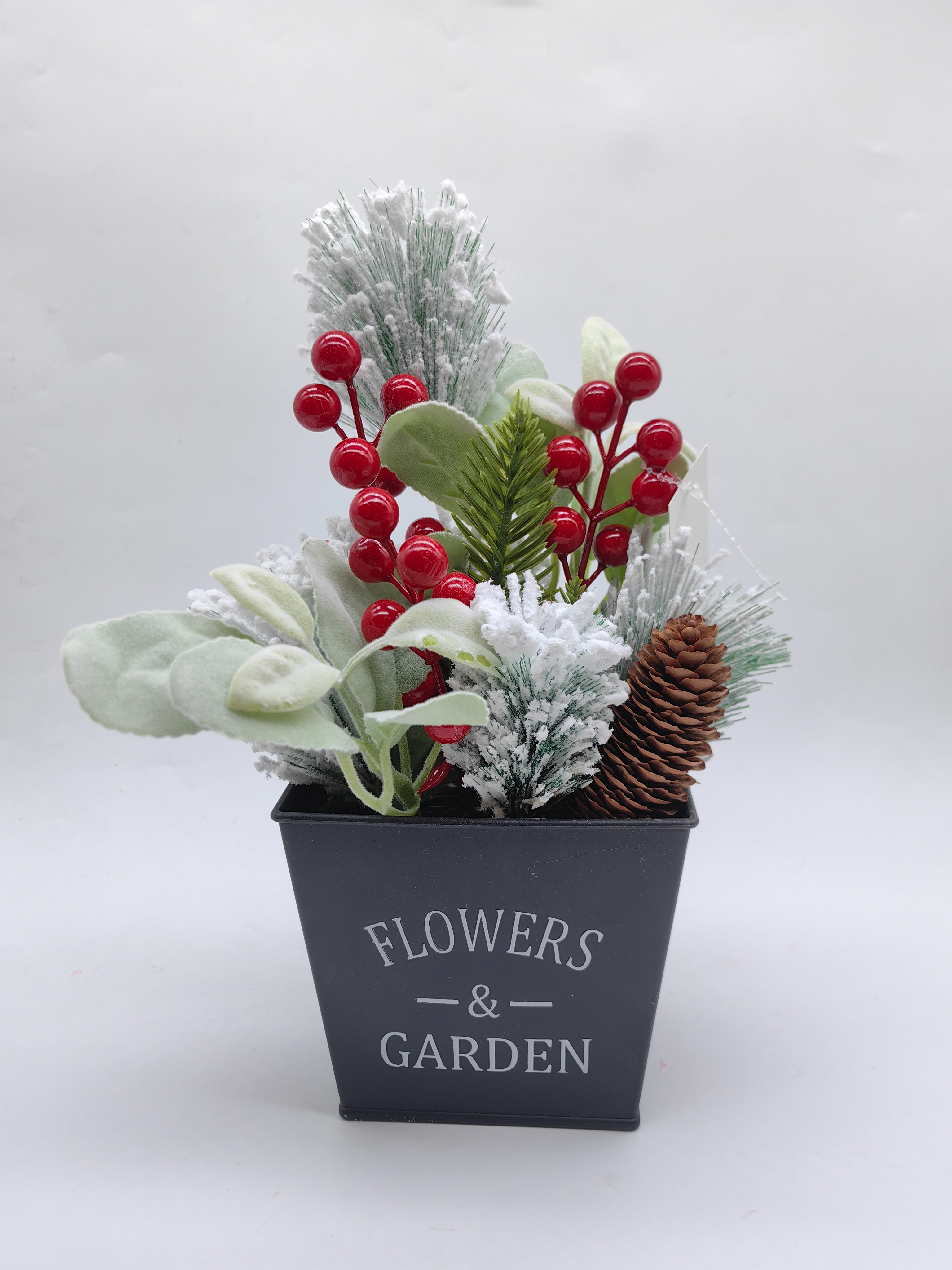New Christmas creative simulation potted plant festival decoration small ornaments, desktop green plant model tree simulation flower potted plant desktop ornaments details Picture