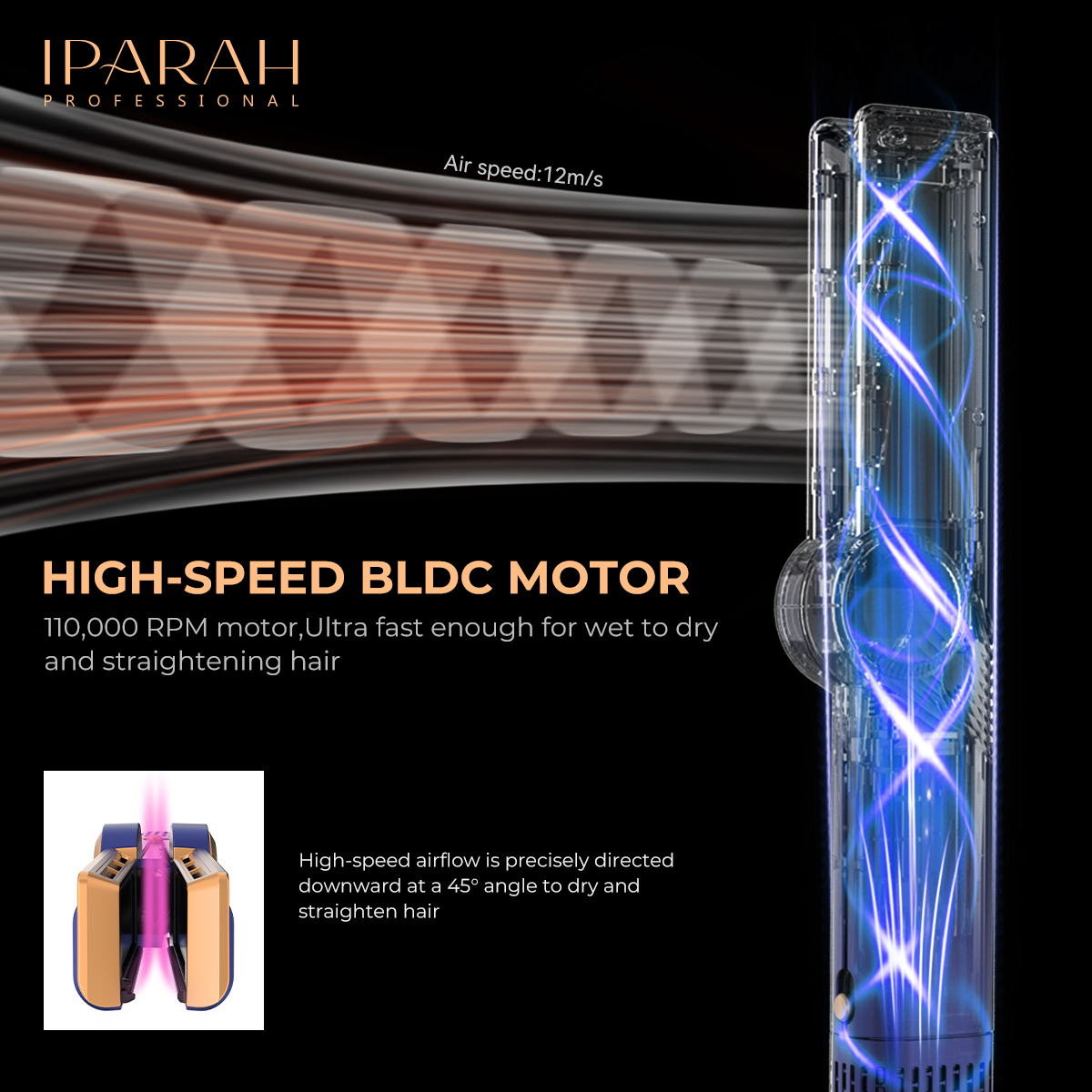 IPARAH Wet 2 Straight &Dryer Hair Straightening and Styling Magic tool P-098 Specification image