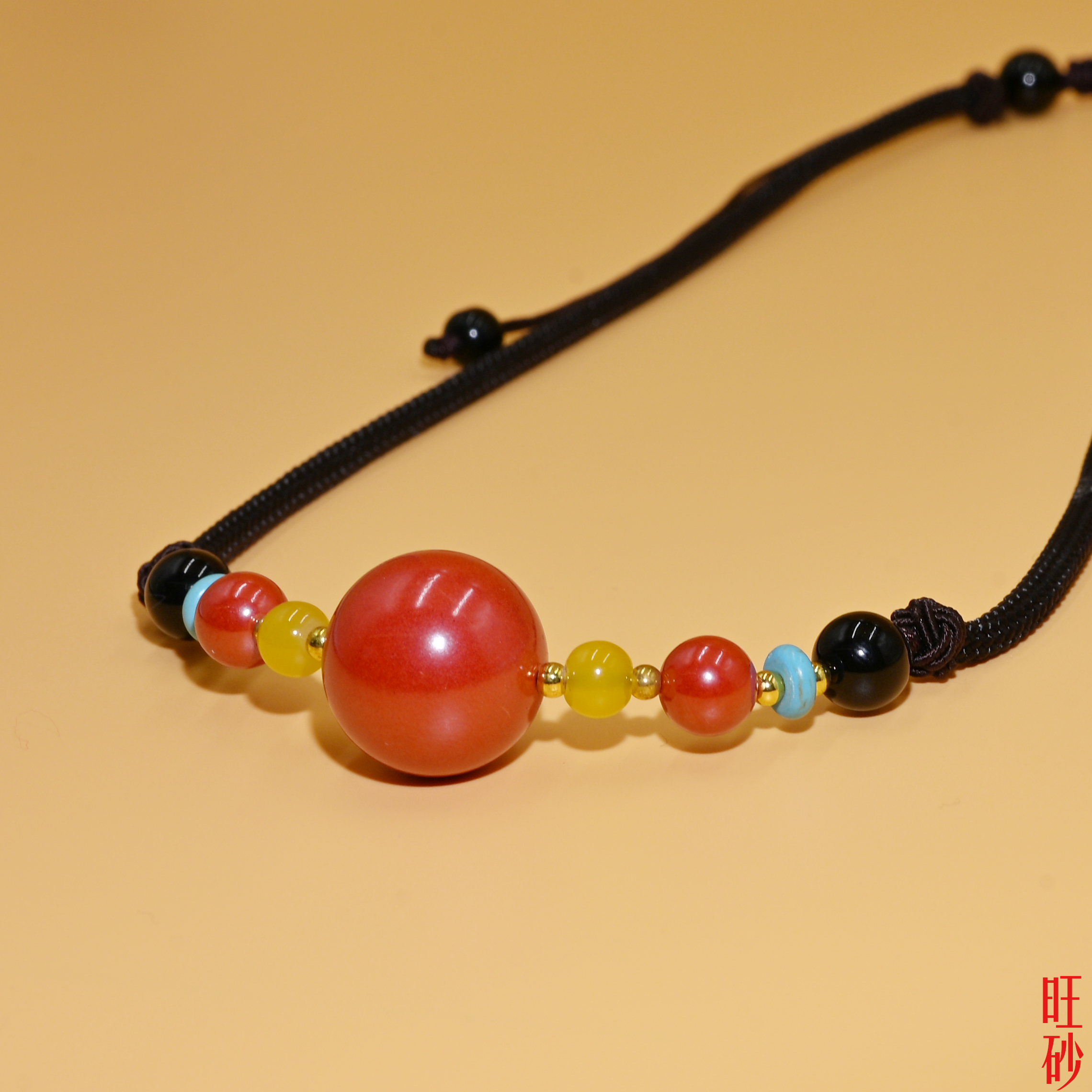 Imperial sand round bead collarbone chain, Tibetan ethnic style retro sweater chain, men's and women's zodiac year mascot accessories Application Scenario
