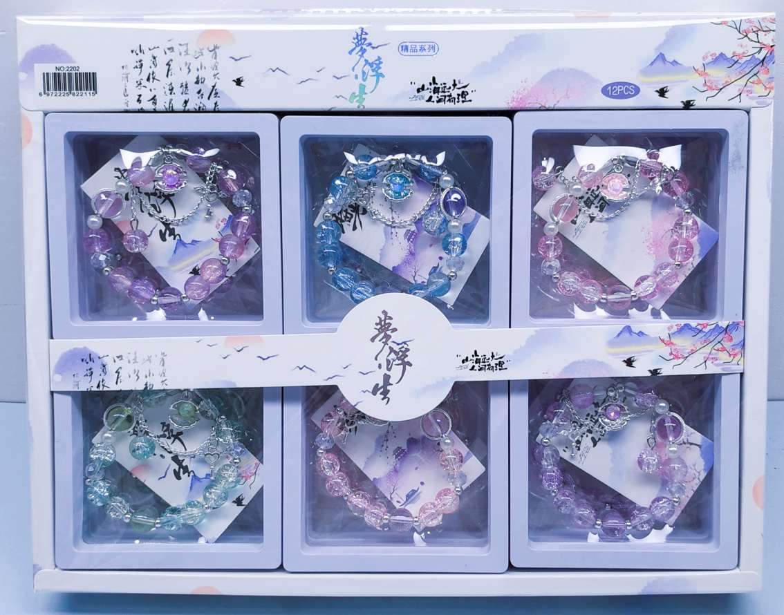 红绳水晶手串铜微镶手链饰品经典时尚设计细节图