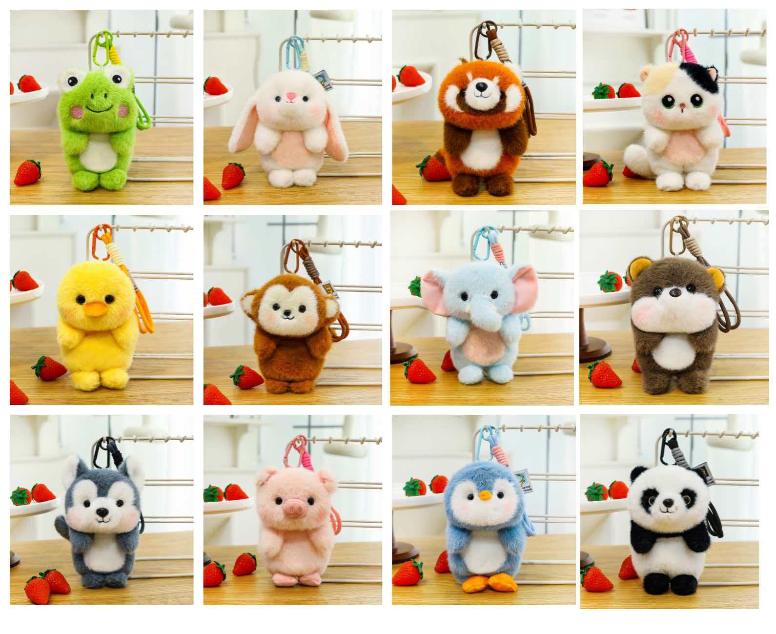 Forest Animal Series Plush pendants, keychain figurines, fabric toys, cute little pendants, keychain figurines, pendants details Picture