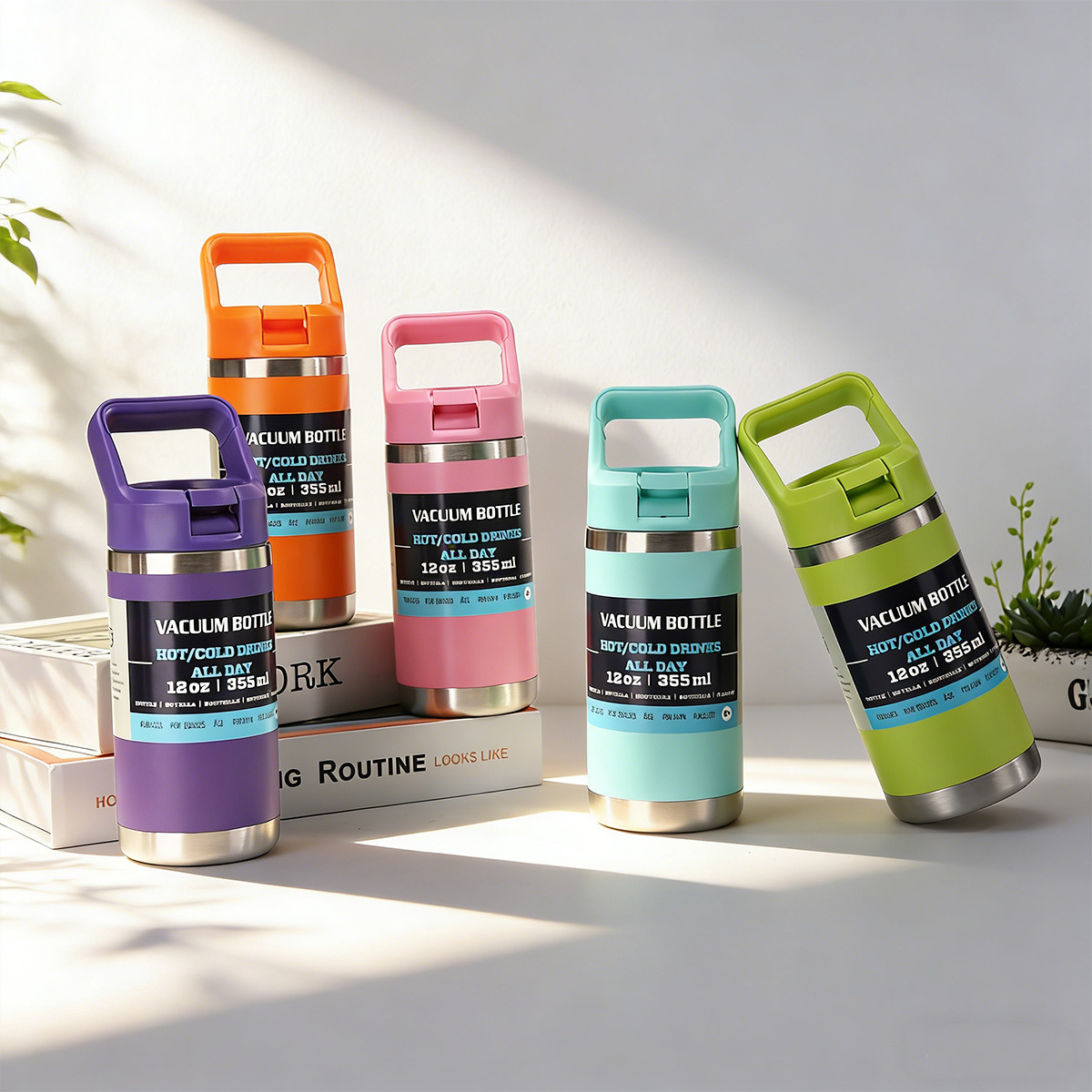 Wholesale 500ML Insulated Hiking Bottle With Handle Lid