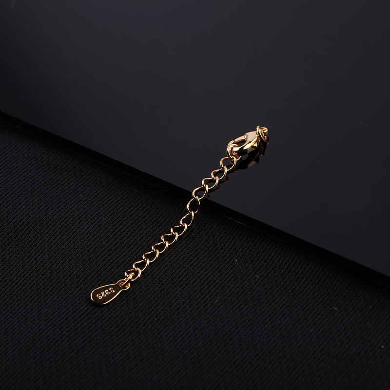 金色链条金属拉链头链子合金带钻链条铜件链条延长链透明链条铜件链条