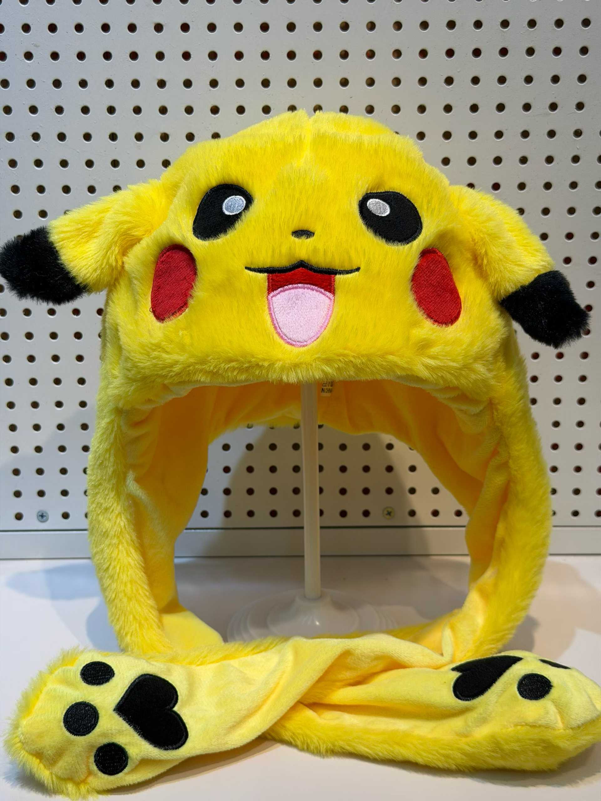 皮卡丘耳朵捏捏玩偶毛绒玩具帽子定制批发毛绒玩具可爱卡通