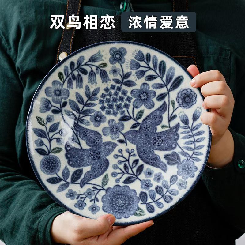 餐具/碗可爱/碗碟盘子/日式手绘碗盘/厨房用具白底实物图