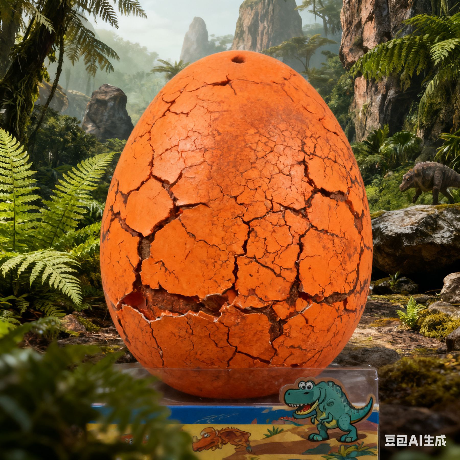 YW 鸿卓 彩色裂纹恐龙膨胀蛋 Dinosaurs Egg 新奇泡水孵化玩具批