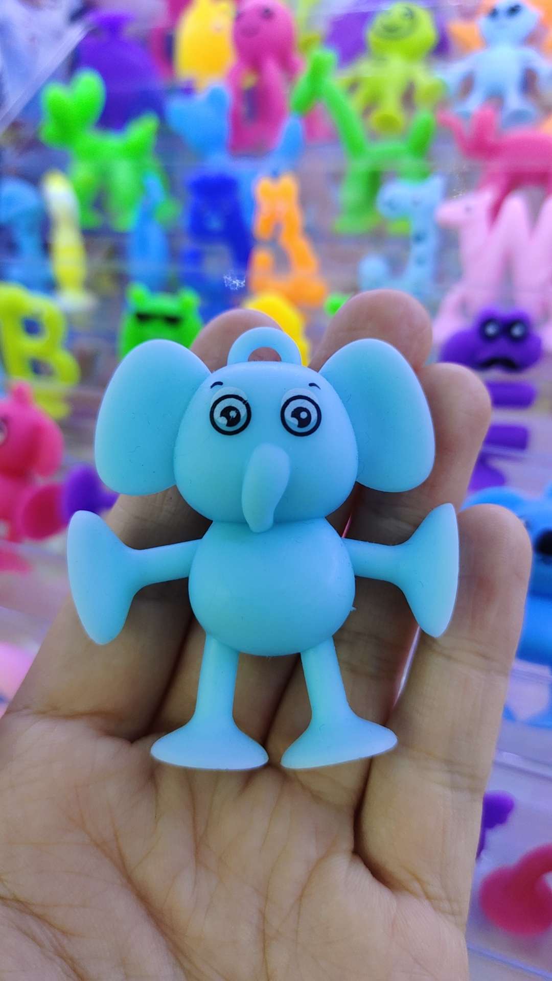 儿童益智软胶积木浴室吸盘玩具洗澡玩具DIY互吸拼接玩具动物系列7颗彩袋装详情图5