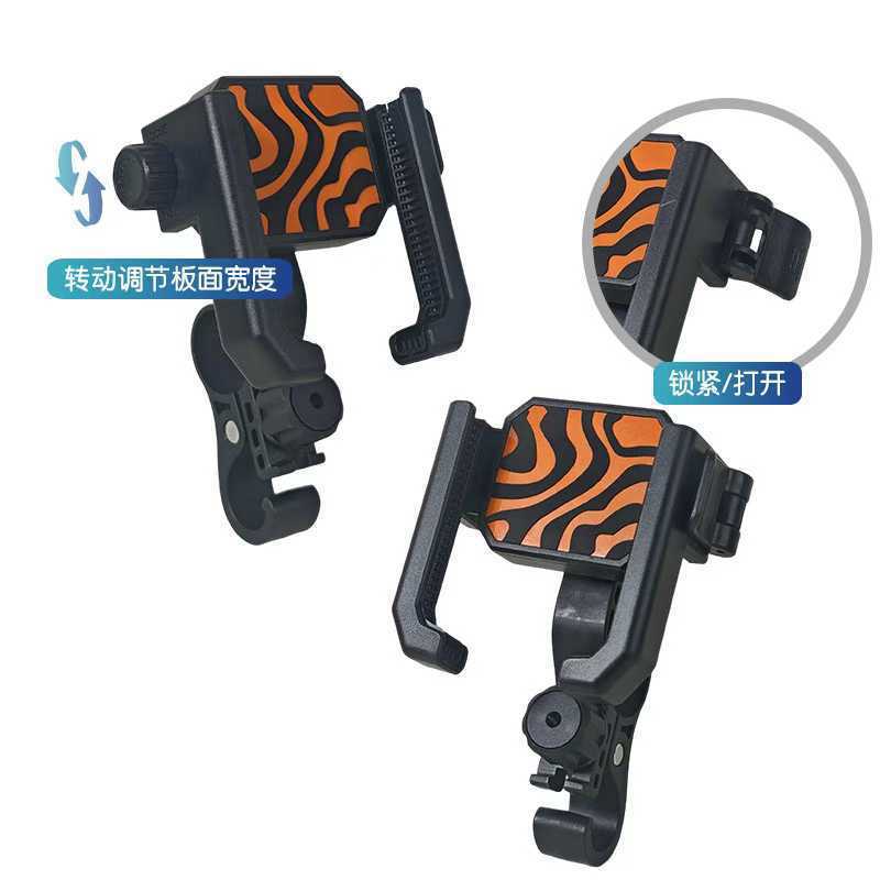 CZ054-7-8 Bicycle phone stand, plastic bicycle phone stand, electric motorcycle phone stand, food delivery rider navigation stand Application Scenario