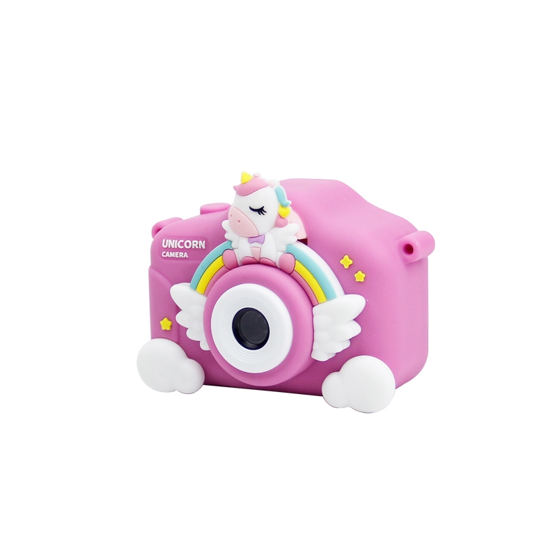The children's camera can take photos and children can record videos. The game supports multiple languages. The cartoon unicorn is protected by a silicone case and is shock-resistant. It is an export cross-border e-commerce toy that can insert a card and play mp3 music undefined