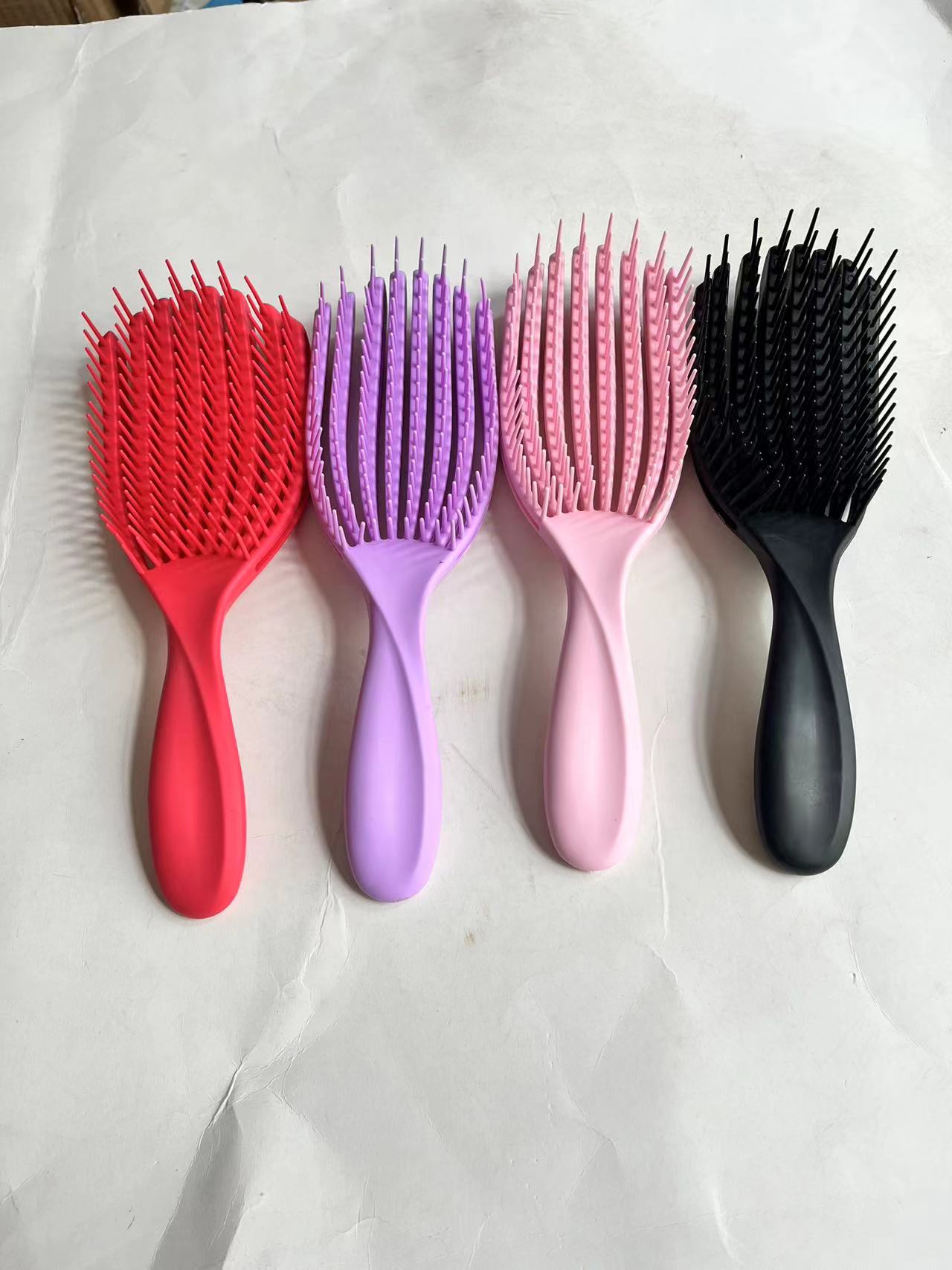 彩色梳子气垫檀木梳洗头梳100g 按摩养发柔顺护发