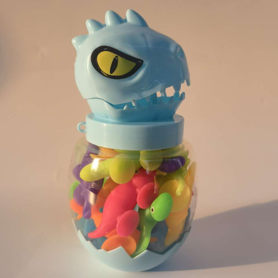 儿童益智软胶积木浴室吸盘玩具洗澡玩具恐龙系列暴龙蛋壳装详情图1