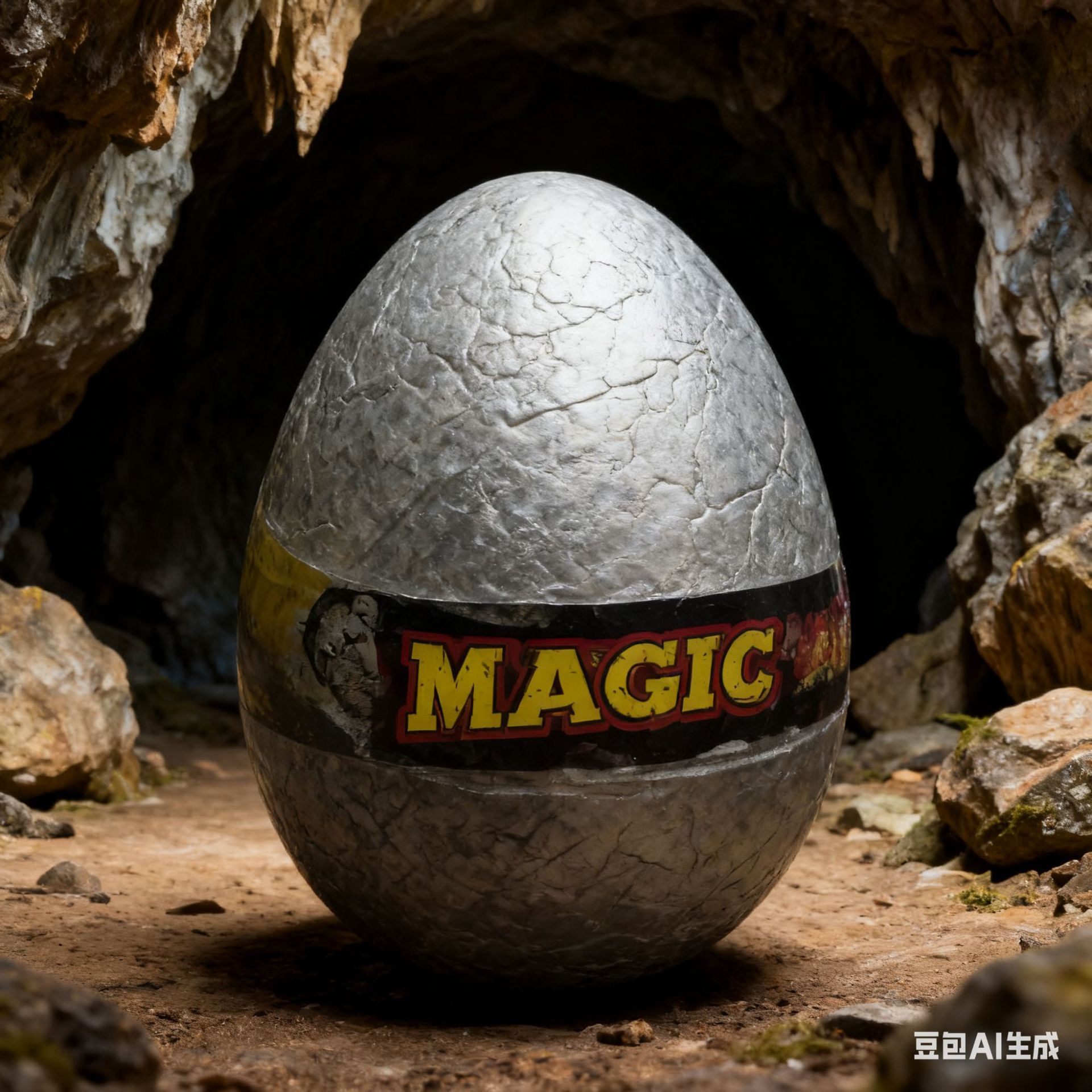 银色裂纹蛋形物体MAGIC标签磁力片我的世界迷你世界磁力方块儿童拼接卡通