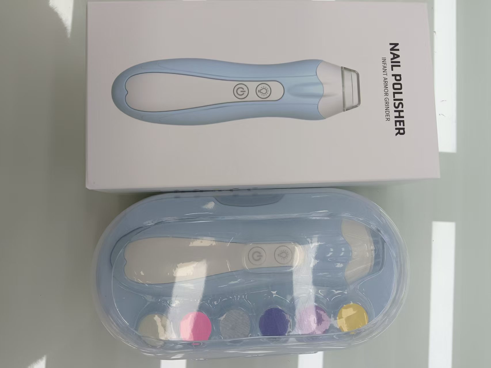 电动磨甲器婴儿新生专用指甲打磨器宝宝指甲剪刀安全充电款