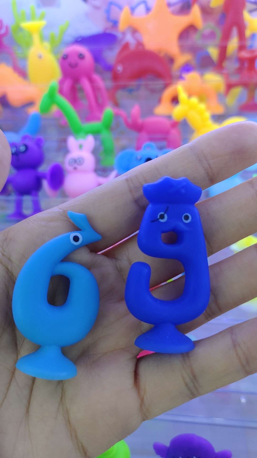 Children's educational soft rubber building blocks, bathroom suction cup toys, digital symbol style detail image 3