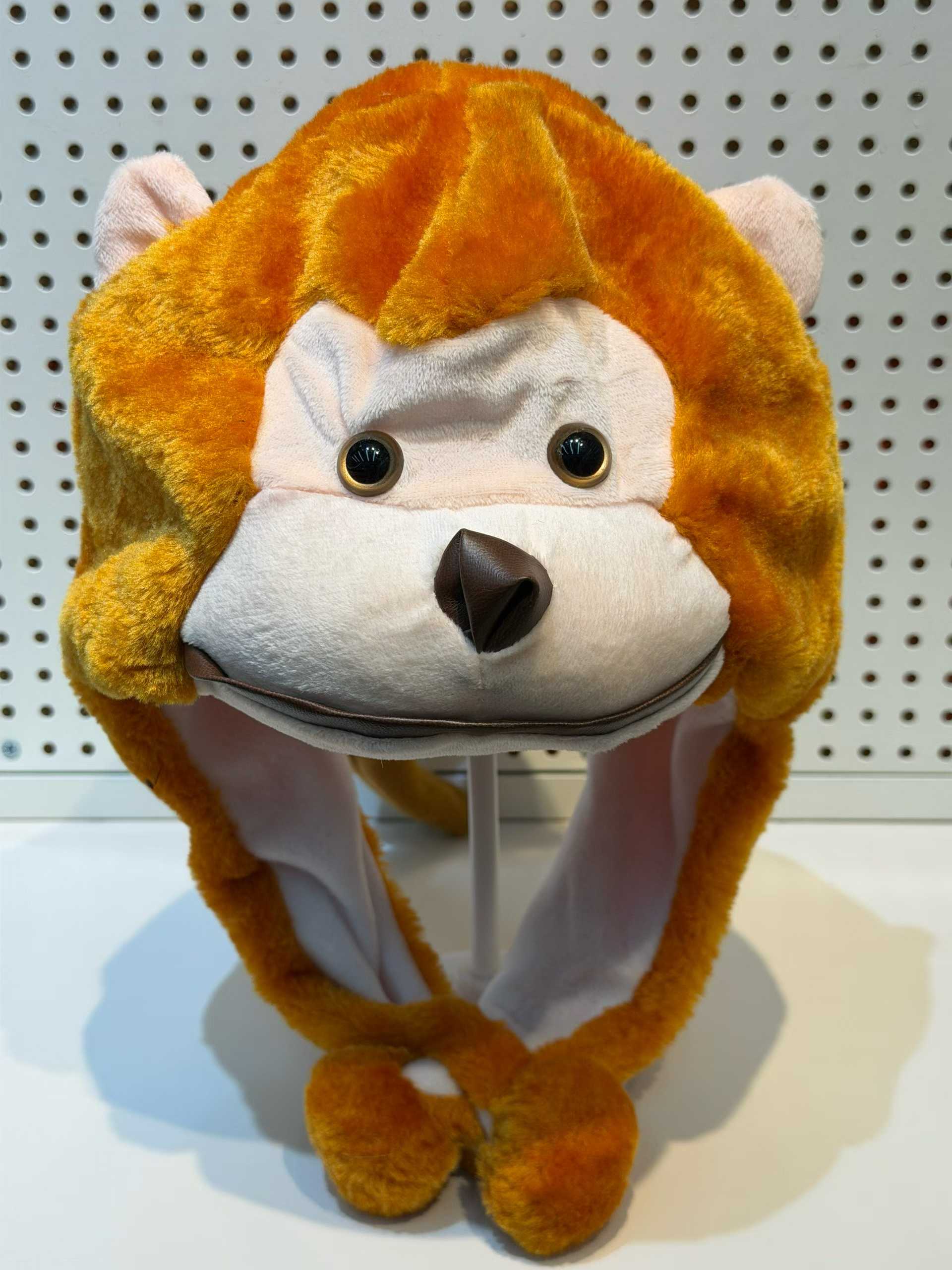 猴子造型玩偶毛绒玩具帽子定制批发毛绒玩具可爱卡通