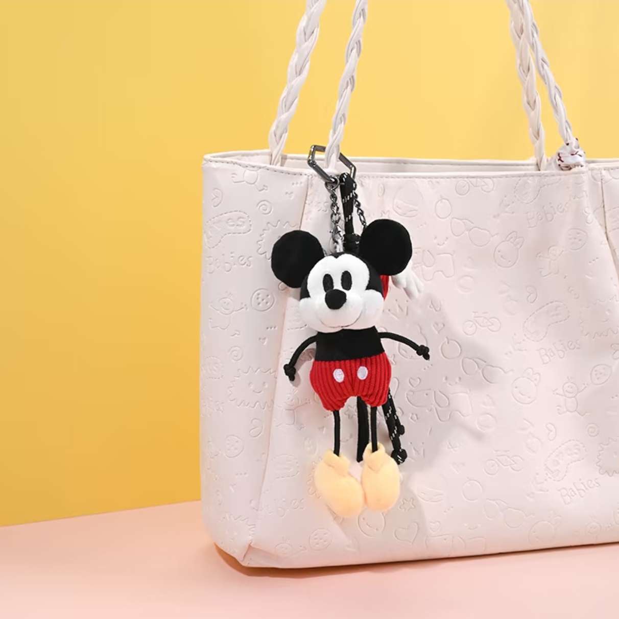 Disney-authorized Mickey Goofy plush pendant, keychain, couple style cartoon doll, schoolbag, bag, pendant and gift Specification image