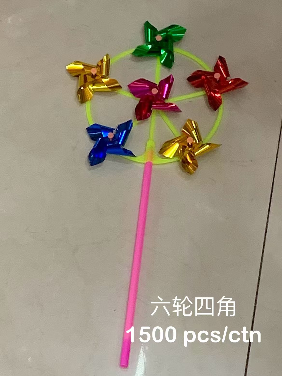Colorful glittering windmill kite stall cart outdoor small windmill hair clip Windmill double excellent toys details Picture