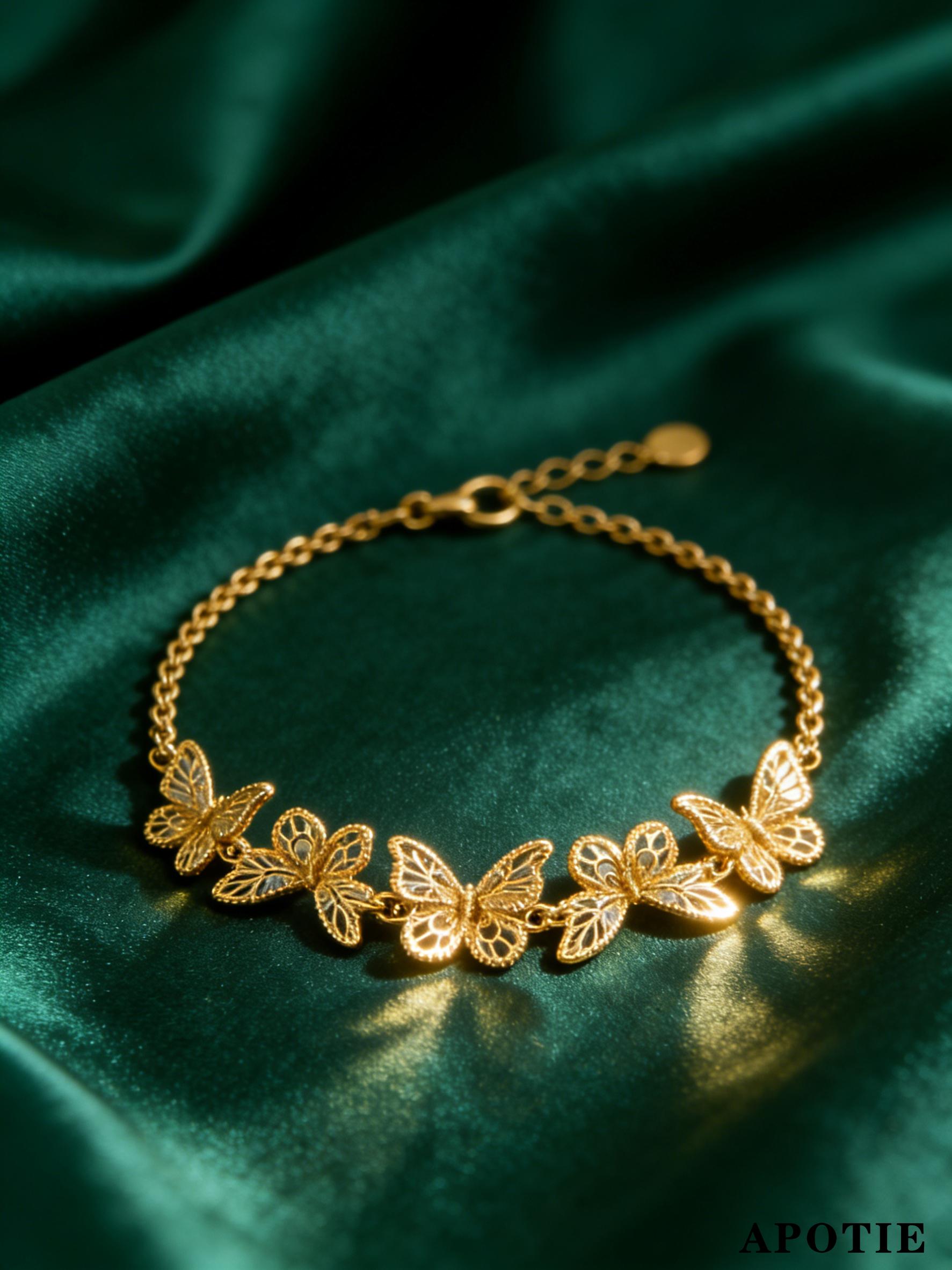 S925 sterling silver fashionable hollowed-out lace butterfly bracelet from a designer brand is available for wholesale pic 1